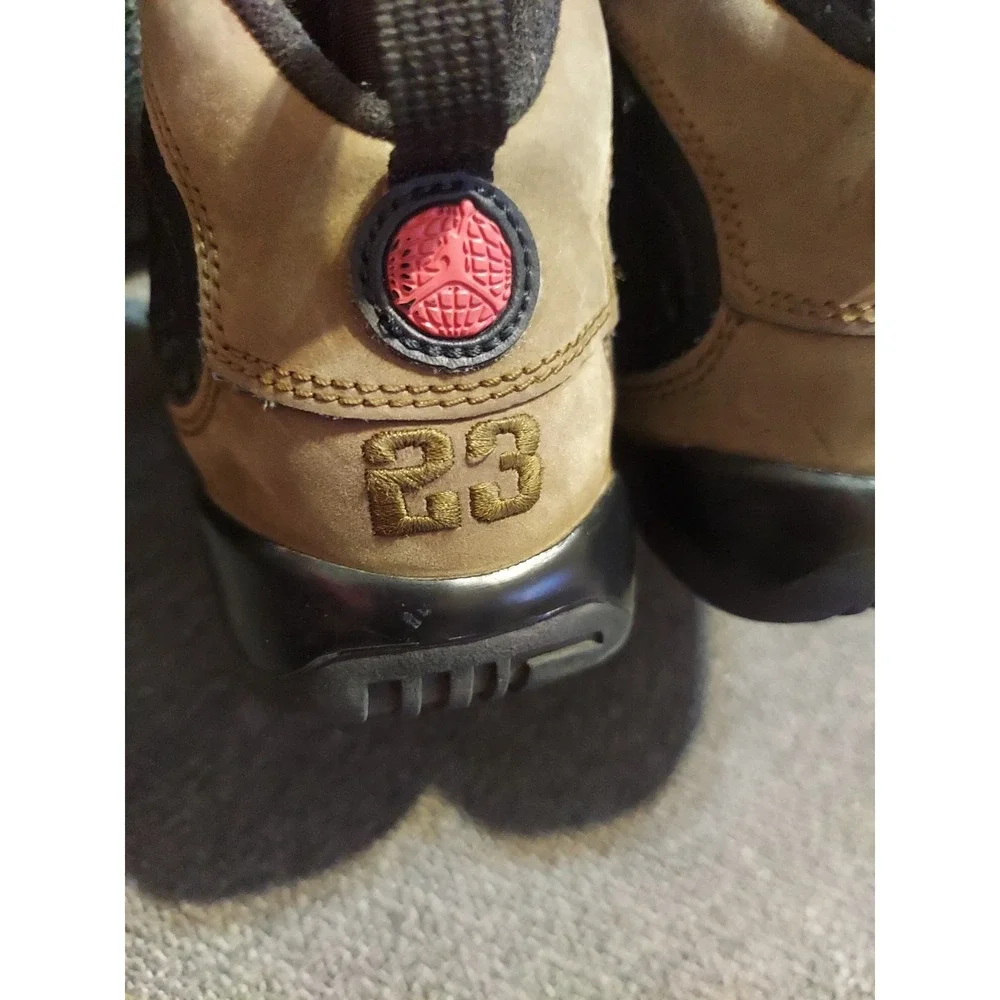 Size 2Y- Nike Air Jordan 9 Retro Olive Black Brown Kids Shoes Basketball  Jordan